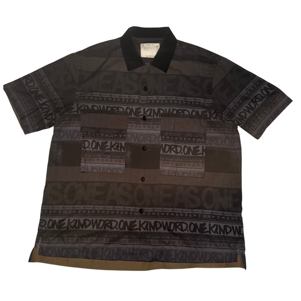 Sacai x‎ Eric Haze 23SS Bandana print Shirt 23-03076M  Luxury Streetwear XL